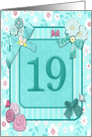 19th Birthday Party Invitation Crafted card