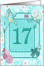 17th Birthday Party Invitation Crafted card