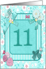 11th Birthday Party Invitation Crafted card