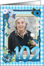 102nd Birthday Photo Craft Look card