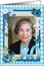 80th Birthday Photo Craft Look card