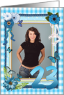 23rd Birthday Photo Craft Look card