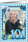 101st Photo Birthday Party Invitation Crafted card