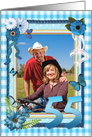 55th Photo Birthday Party Invitation Crafted card