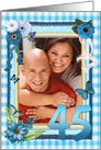 45th Photo Birthday Party Invitation Crafted card