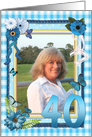 40th Photo Birthday Party Invitation Crafted card