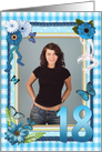 18th Photo Birthday Party Invitation Crafted card