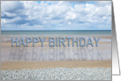 Happy Birthday, Tropical Beach reflections card