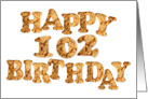 102nd Birthday card for a cookie lover card
