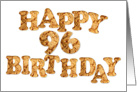 96th Birthday card for a cookie lover card