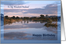 Husband, Birthday Lake at Dawn card