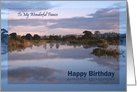 Fiance Birthday Lake at Dawn card