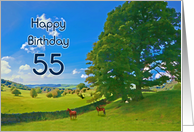 55th Birthday, Landscape Painting card