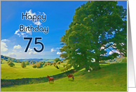 75th Birthday, Landscape Painting card
