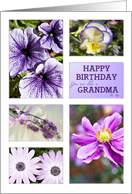 Like a grandma to me, a Lavender hues floral birthday card