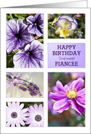 Fiancee,Birthday with Lavender Flowers card