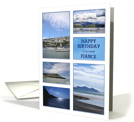 Fiance Birthday Sea Views card (1009983)