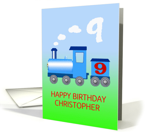 9th Birthday Add a Name, with Train card (1076210)