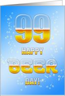 Beer drinking 99th Birthday card