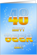 Beer drinking 48th Birthday card