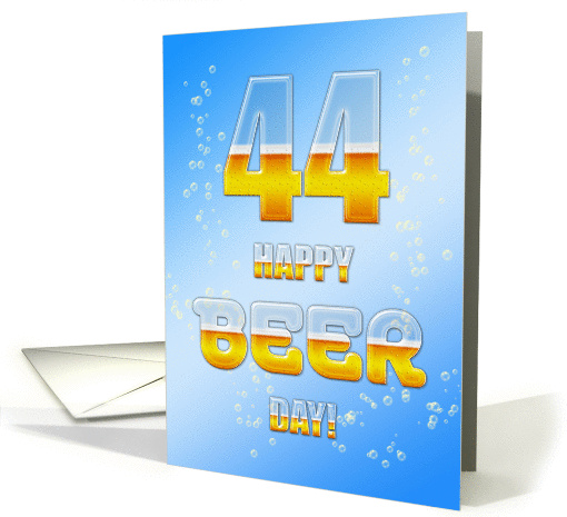 Beer drinking 44th Birthday card (1081706)