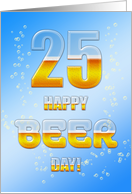 25th Birthday Beer Drinking card