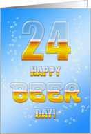 24th Birthday Beer Drinking card