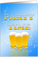 Beer drinking Party invitation card