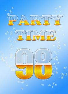 98th Birthday Party Invitation Beer Drinking