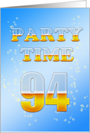 94th Birthday Party Invitation Beer Drinking card
