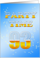 93rd Birthday Party Invitation Beer Drinking card