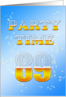 89th Birthday Party Invitation Beer Drinking card
