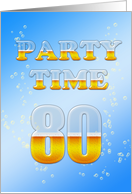 80th Birthday Party Invitation Beer Drinking card