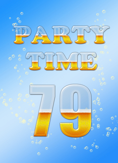 79th Birthday Party Invitation Beer Drinking