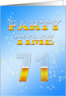 71st Birthday Party Invitation Beer Drinking card