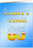 65th Birthday Party Invitation Beer Drinking card