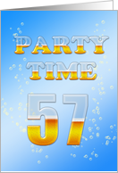 57th Birthday Party Invitation Beer Drinking card