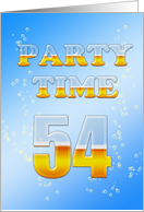 54th Birthday Party Invitation Beer Drinking card