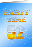 52nd Birthday Party Invitation Beer Drinking card