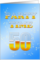 50th Birthday Party Invitation Beer Drinking card