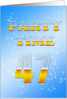 47th Birthday Party Invitation Beer Drinking card