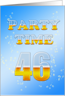 46th Birthday Party Invitation Beer Drinking card
