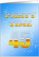 45th Birthday Party Invitation Beer Drinking card
