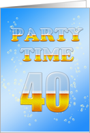 40th Birthday Party Invitation Beer Drinking card