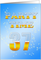 37th Birthday Party Invitation Beer Drinking card