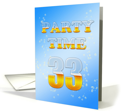 33rd Birthday Party Invitation Beer Drinking card (1091548)