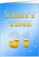 31st Birthday Party Invitation Beer Drinking card