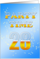 28th Birthday Party Invitation Beer Drinking card