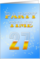 27th Birthday Party Invitation Beer Drinking card
