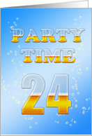 24th Birthday Party Invitation Beer Drinking card